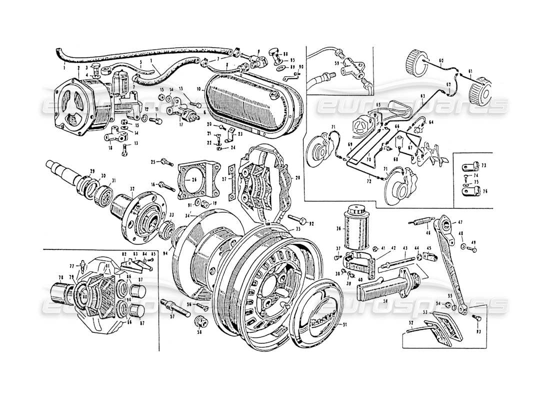 a part diagram from the maserati 3500 gt parts catalogue