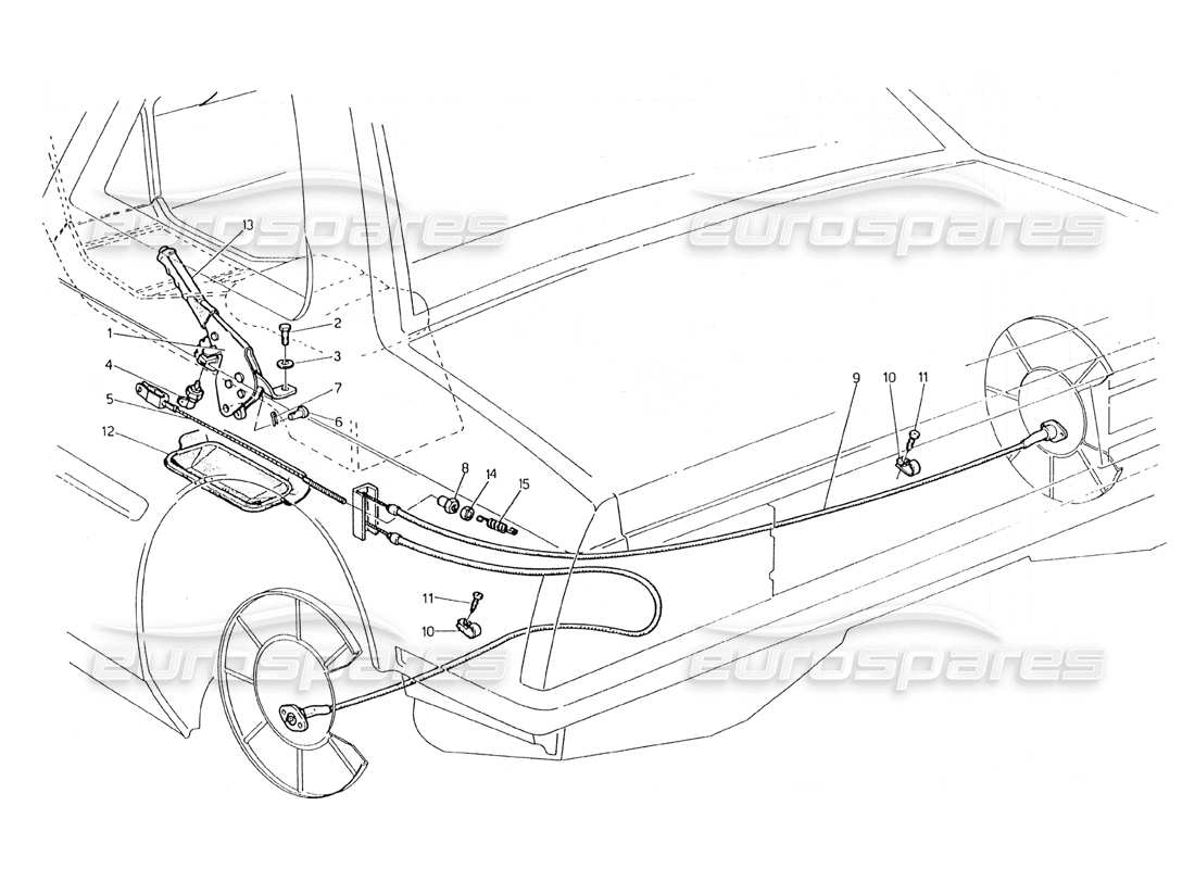a part diagram from the maserati biturbo (1983-1995) parts catalogue
