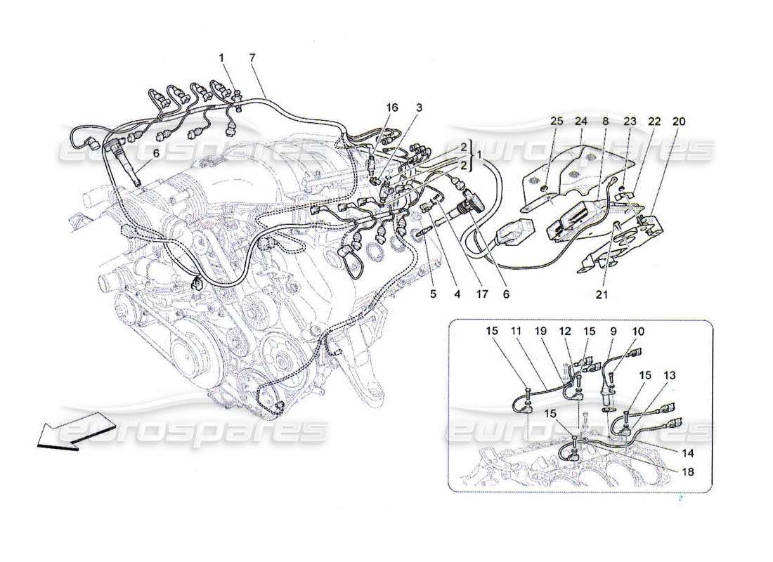 a part diagram from the maserati qtp. (2010) 4.2 parts catalogue