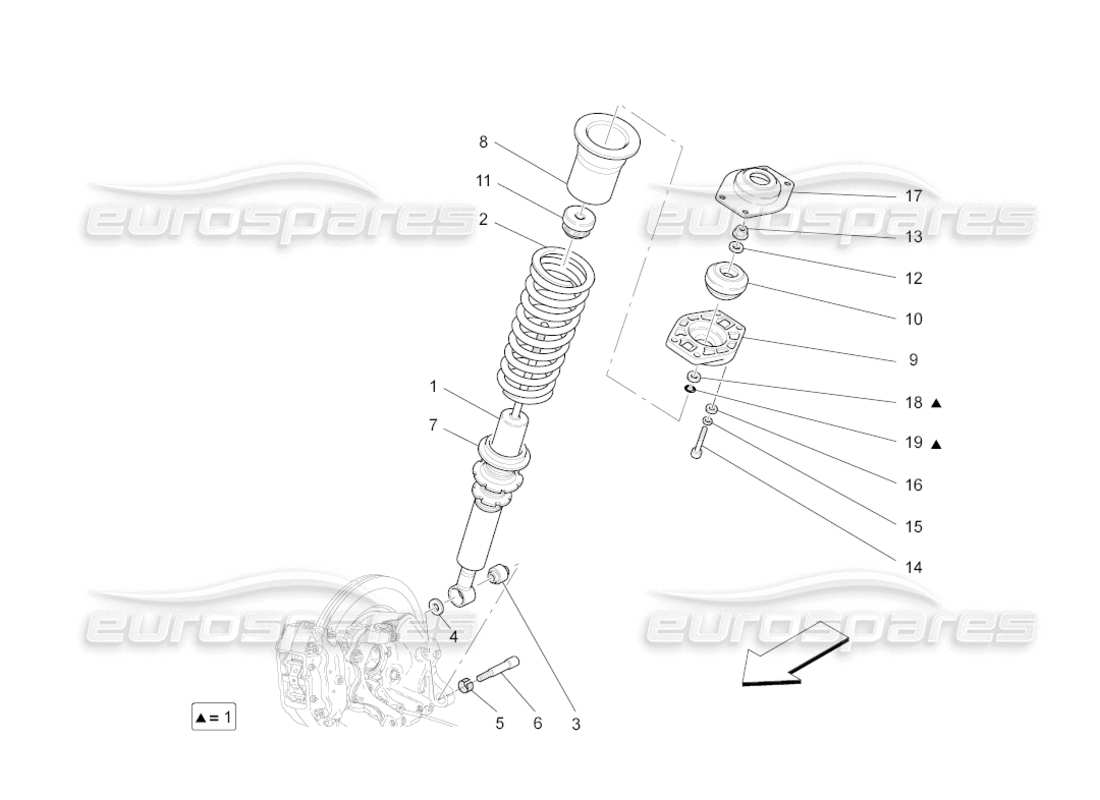 a part diagram from the maserati grancabrio (2011) 4.7 parts catalogue