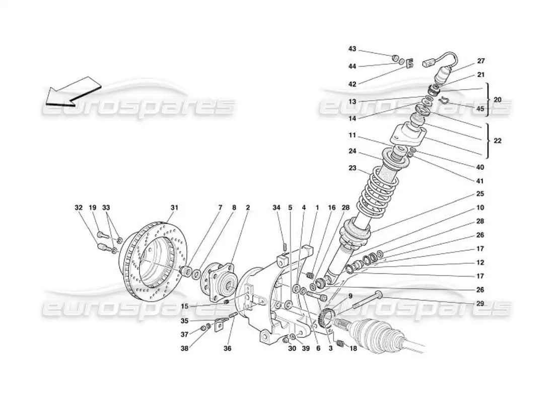 a part diagram from the ferrari 550 parts catalogue