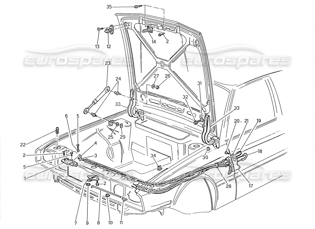 a part diagram from the maserati biturbo (1983-1995) parts catalogue