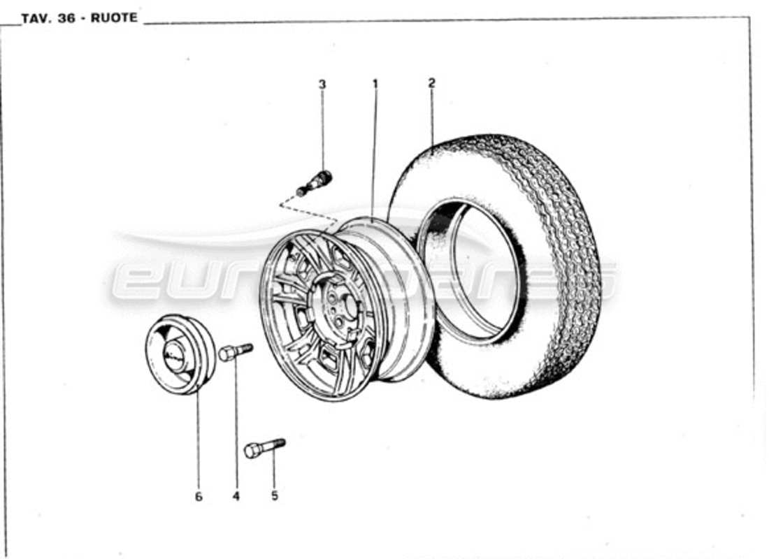 a part diagram from the ferrari 246 gt series 1 parts catalogue