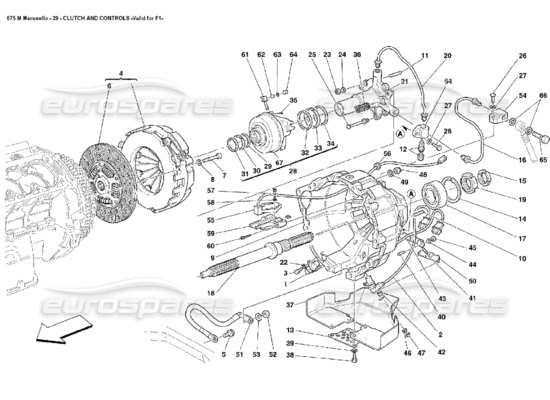 a part diagram from the ferrari 575m maranello parts catalogue