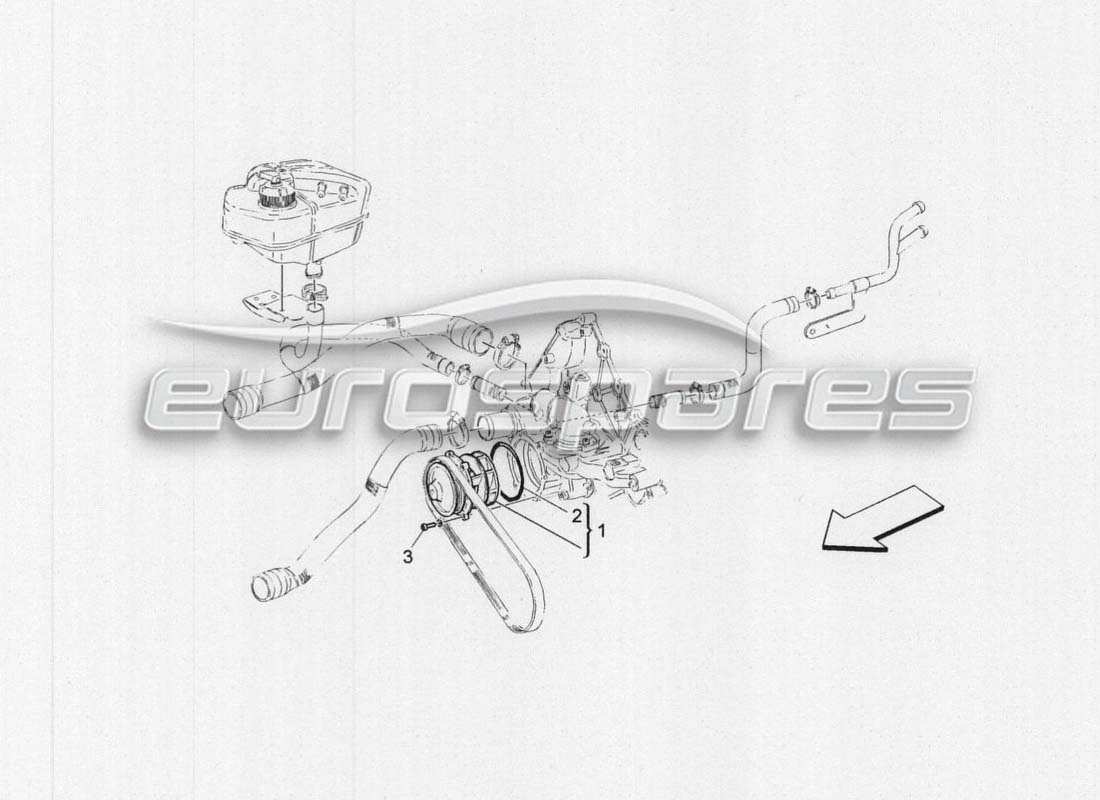 a part diagram from the maserati grancabrio parts catalogue