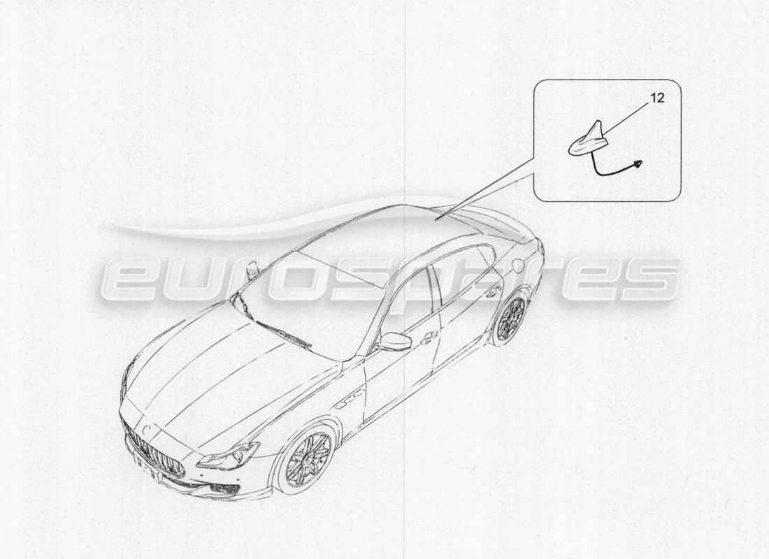 a part diagram from the maserati qtp. v8 3.8 530bhp 2014 auto parts catalogue