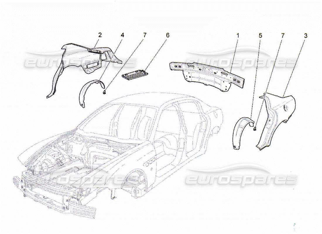a part diagram from the maserati qtp. (2010) 4.2 parts catalogue