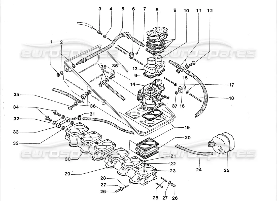 a part diagram from the lamborghini lm002 parts catalogue