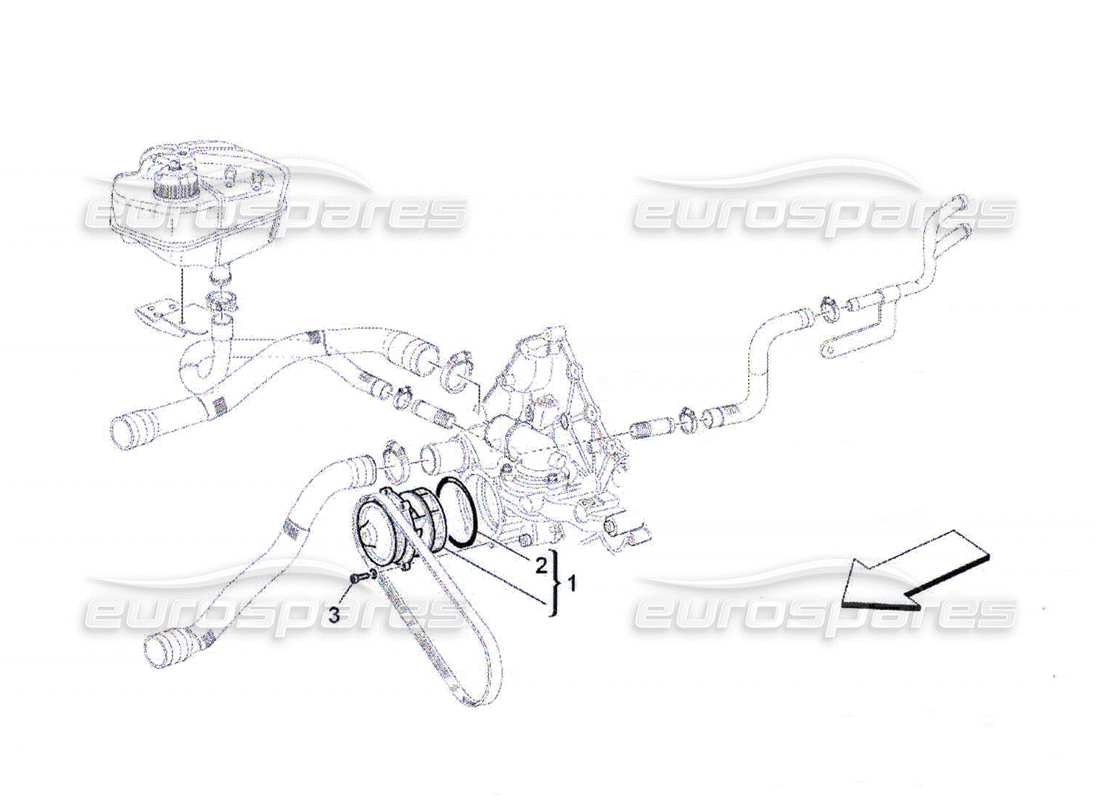a part diagram from the maserati qtp. (2010) 4.7 parts catalogue