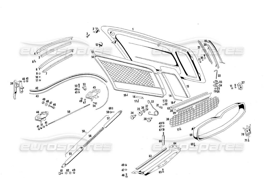 part diagram containing part number bnt 58999