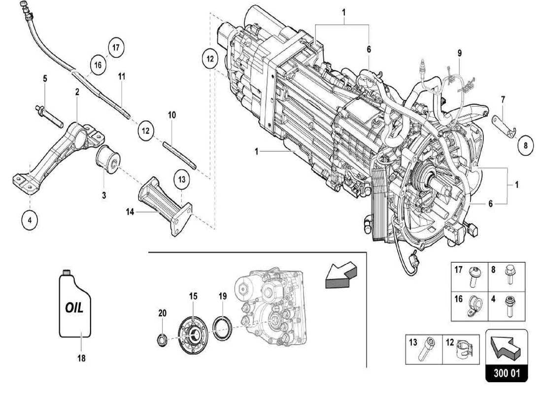 a part diagram from the lamborghini centenario spider parts catalogue