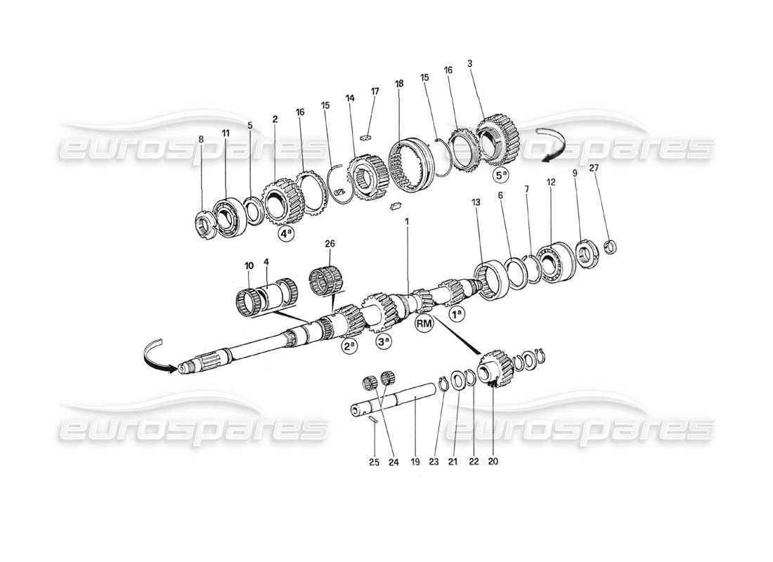 a part diagram from the ferrari 208 parts catalogue