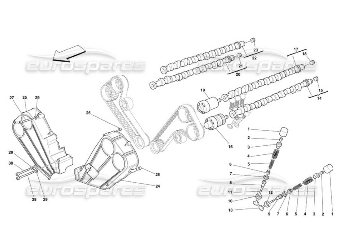 a part diagram from the ferrari 360 challenge (2000) parts catalogue