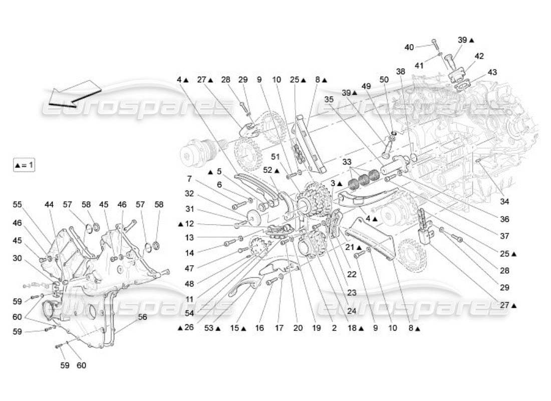 a part diagram from the maserati quattroporte m139 (2005-2013) parts catalogue