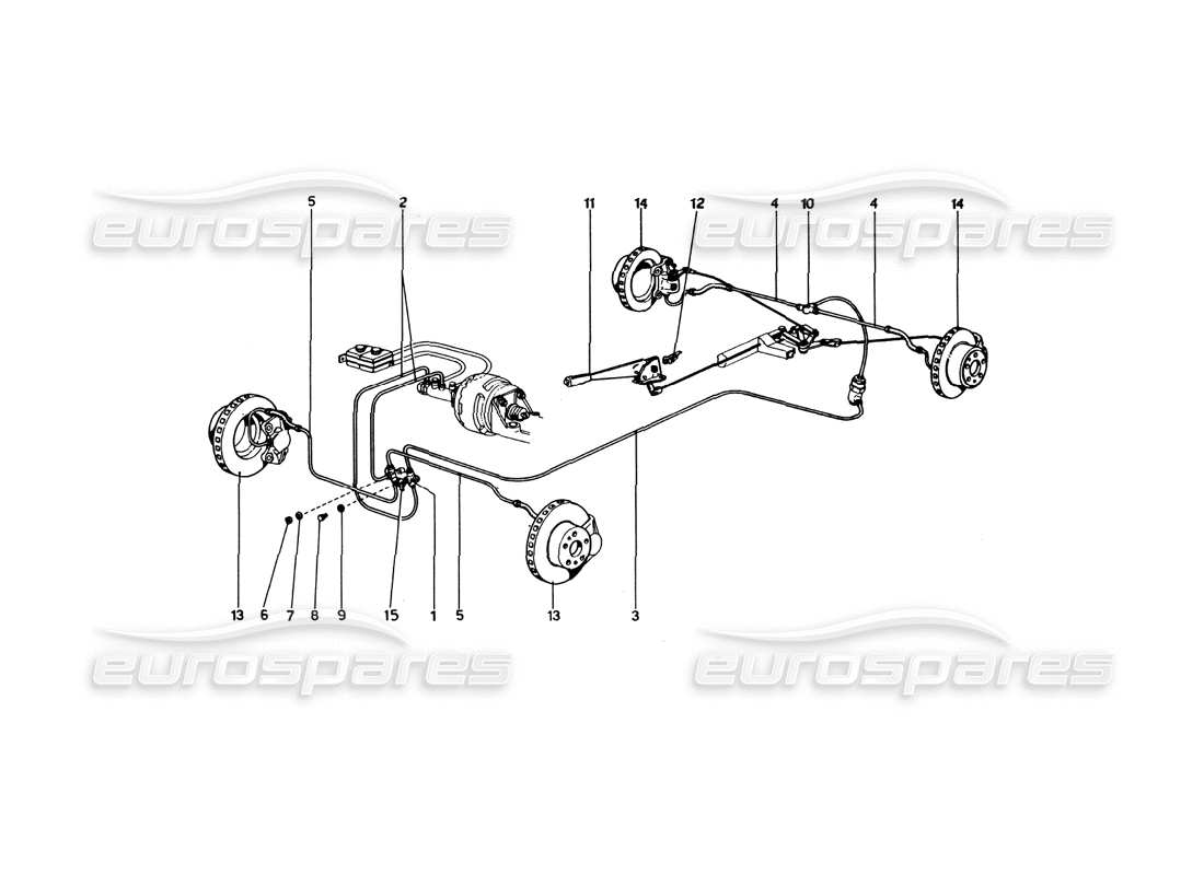a part diagram from the ferrari 246 dino (1975) parts catalogue