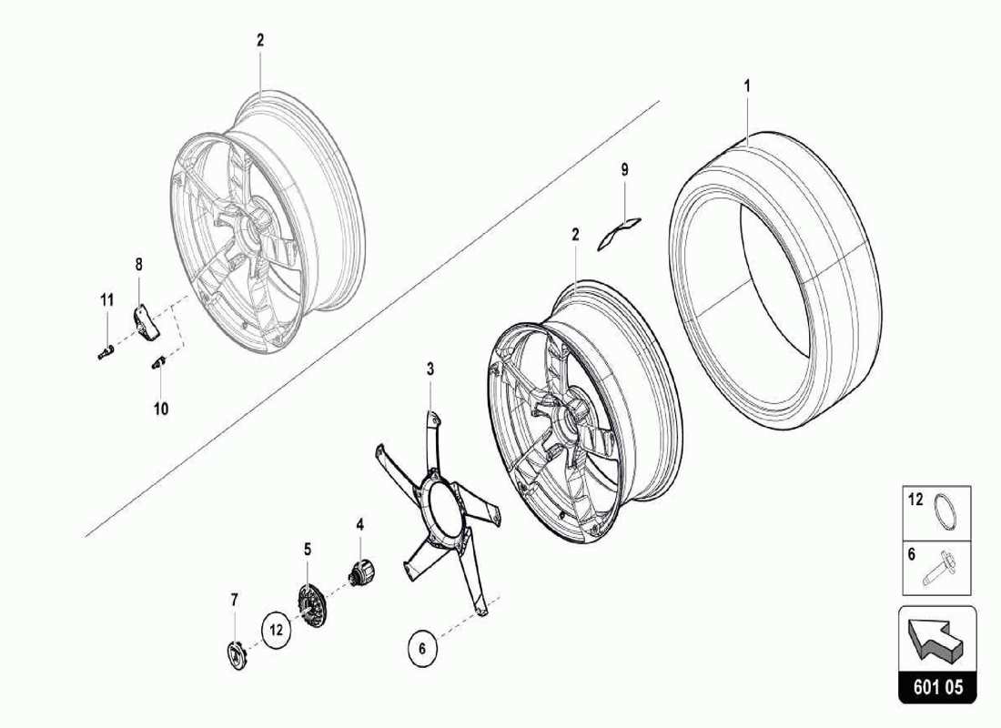 a part diagram from the lamborghini centenario parts catalogue