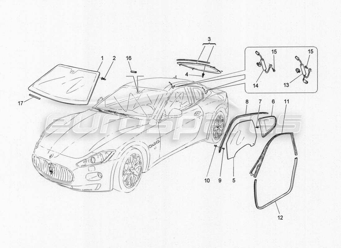 a part diagram from the maserati granturismo special edition parts catalogue