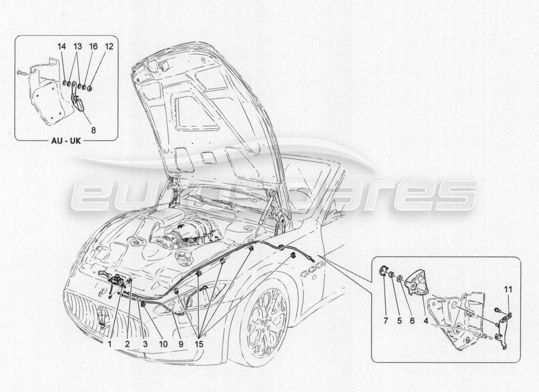 a part diagram from the maserati granturismo parts catalogue