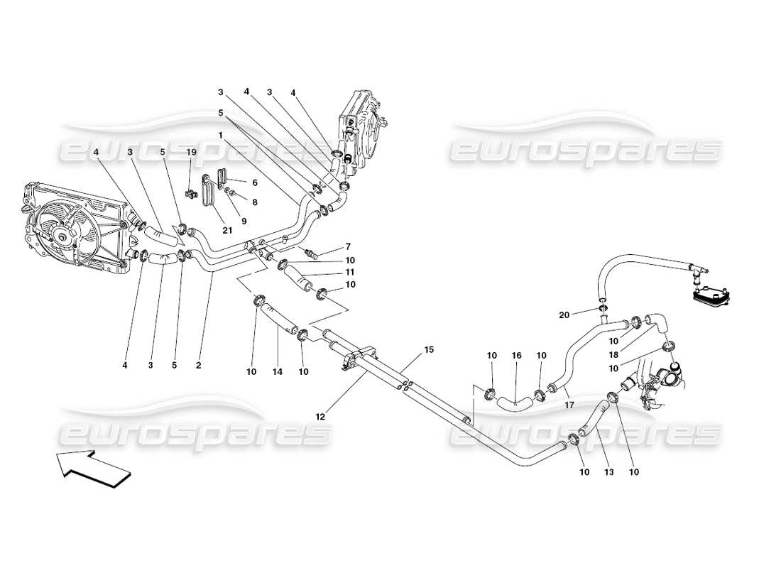 a part diagram from the ferrari 430 challenge (2006) parts catalogue