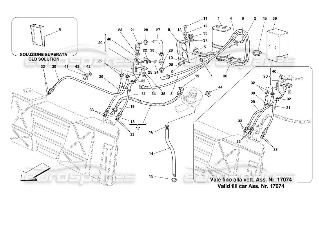 a part diagram from the Ferrari 355 (2.7 Motronic) parts catalogue