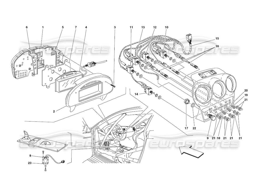 a part diagram from the ferrari 430 parts catalogue