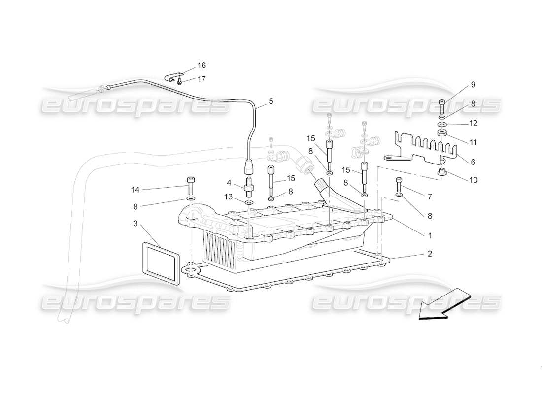 a part diagram from the maserati quattroporte m139 (2005-2013) parts catalogue