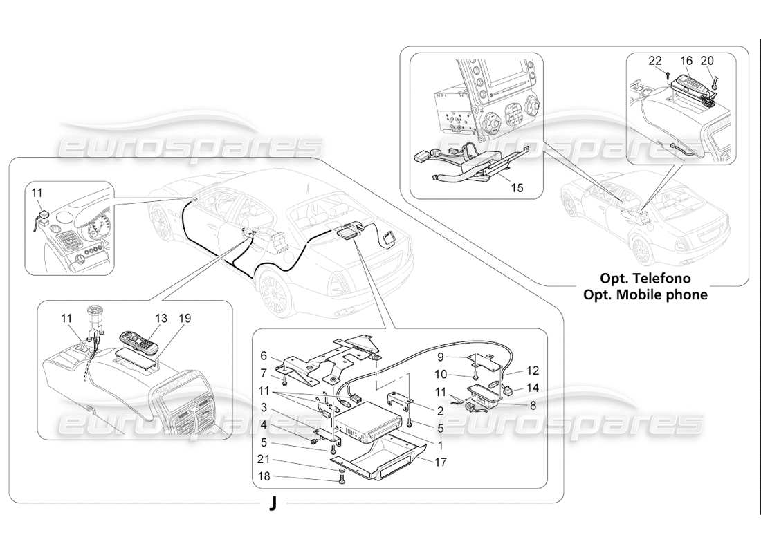 a part diagram from the maserati quattroporte m139 (2005-2013) parts catalogue