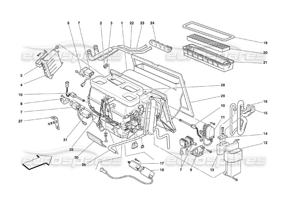 part diagram containing part number 65629700