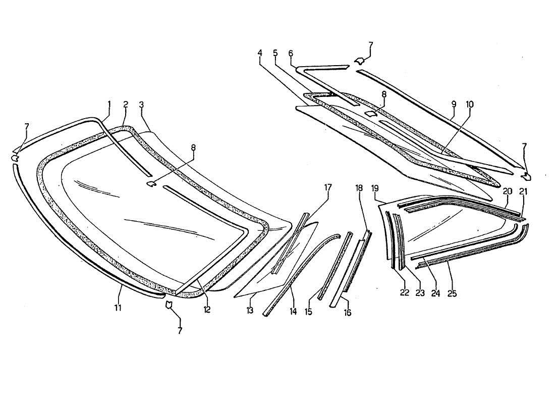 a part diagram from the lamborghini jarama parts catalogue