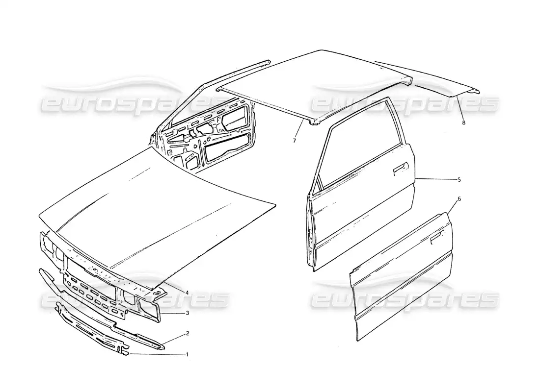 a part diagram from the maserati biturbo (1983-1995) parts catalogue
