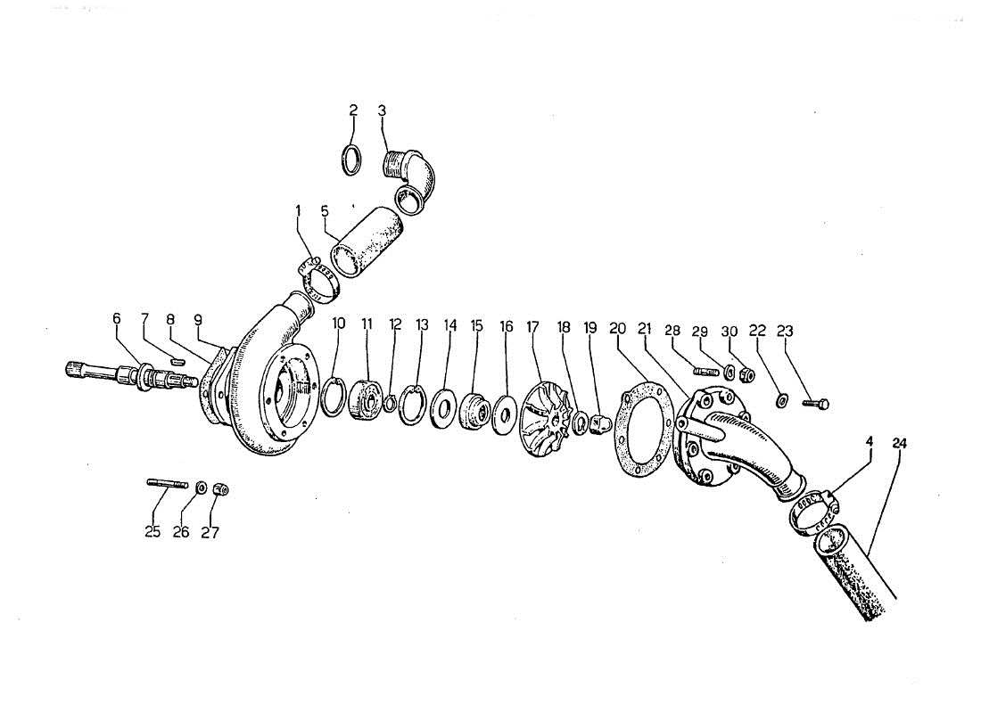 a part diagram from the lamborghini jarama parts catalogue