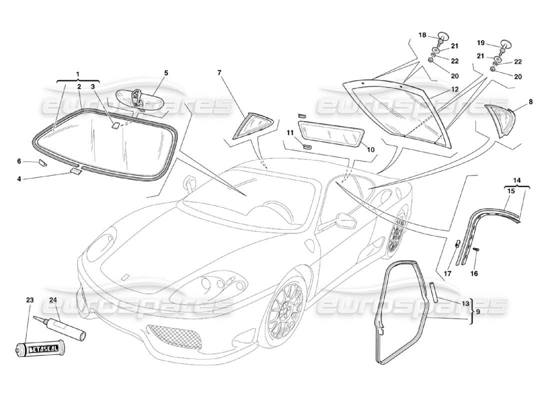 part diagram containing part number 64018900