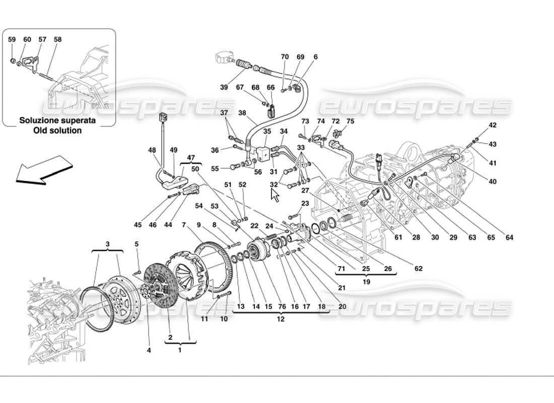 a part diagram from the ferrari 360 modena parts catalogue