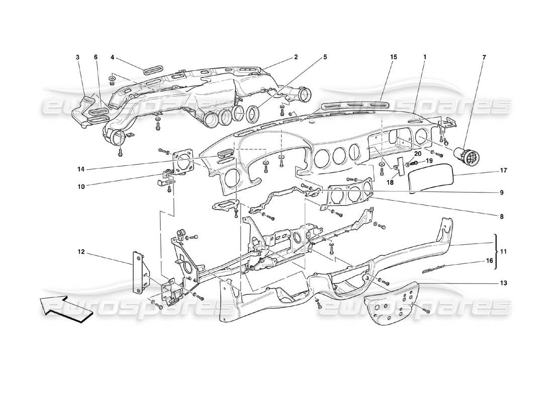 part diagram containing part number 64505800