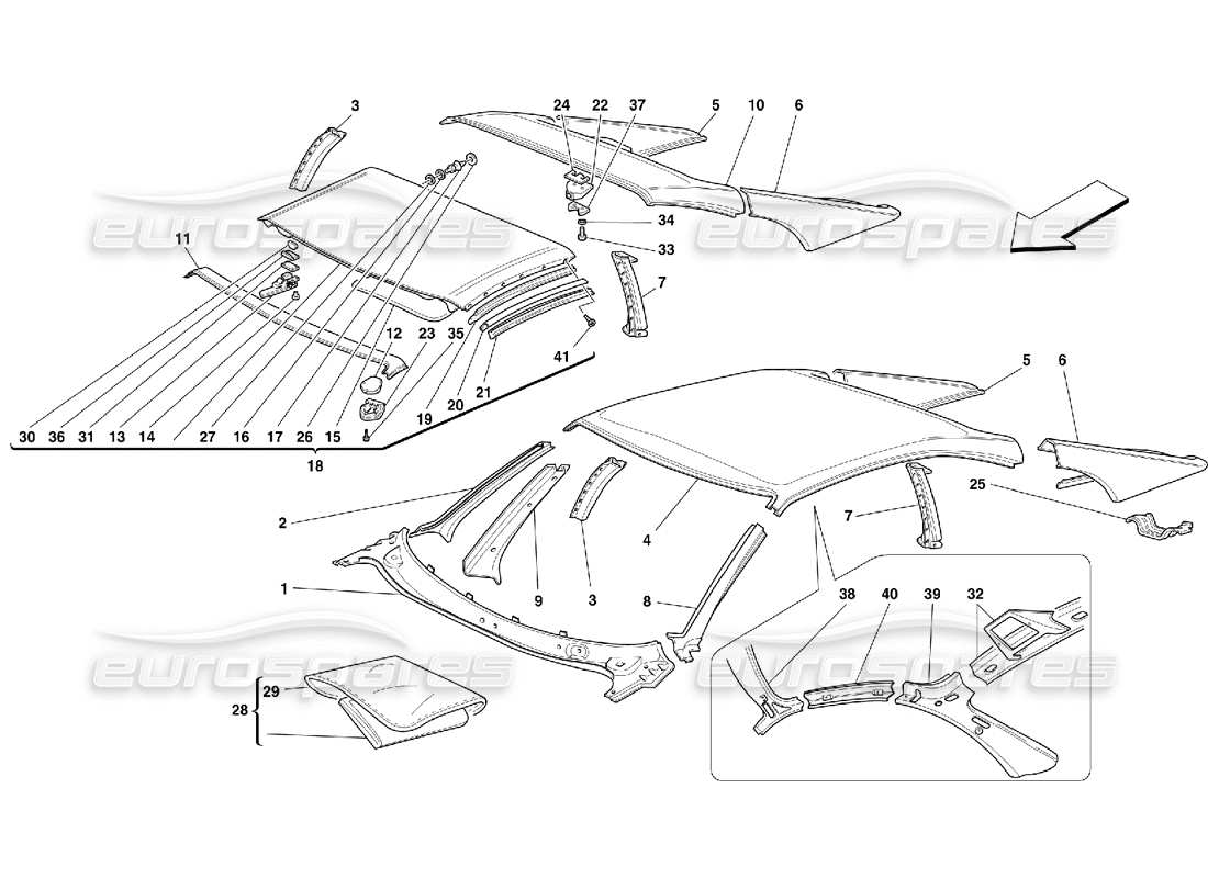 a part diagram from the ferrari 355 (5.2 motronic) parts catalogue
