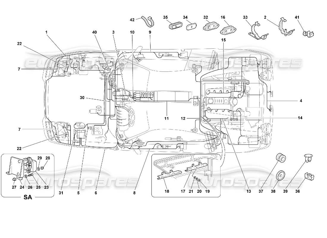a part diagram from the Ferrari 355 (2.7 Motronic) parts catalogue