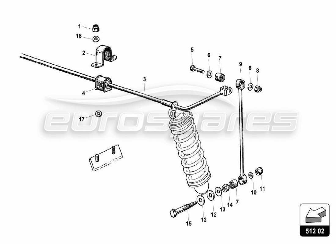 lamborghini miura p400s rear suspension parts diagram