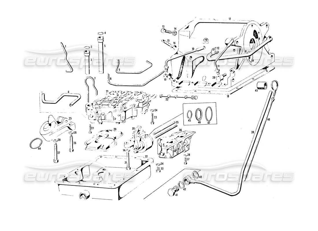 maserati khamsin automatic transmission valves parts diagram