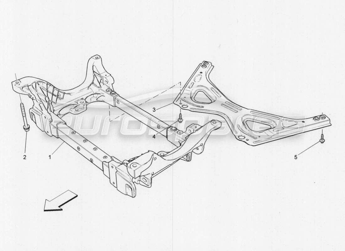 maserati qtp. v8 3.8 530bhp 2014 auto front underchassis part diagram