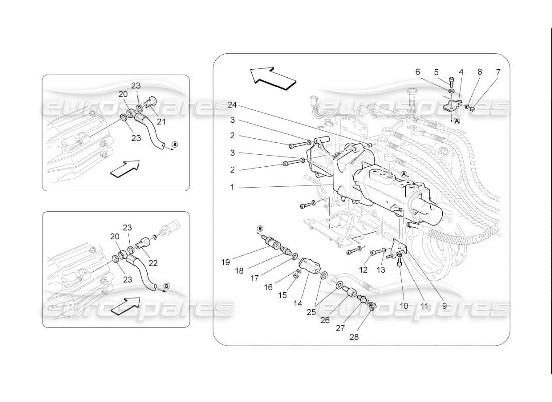 maserati qtp. (2007) 4.2 f1 actuation hydraulic parts for f1 gearbox part diagram