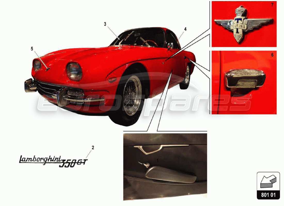 lamborghini 350 gt body parts diagram