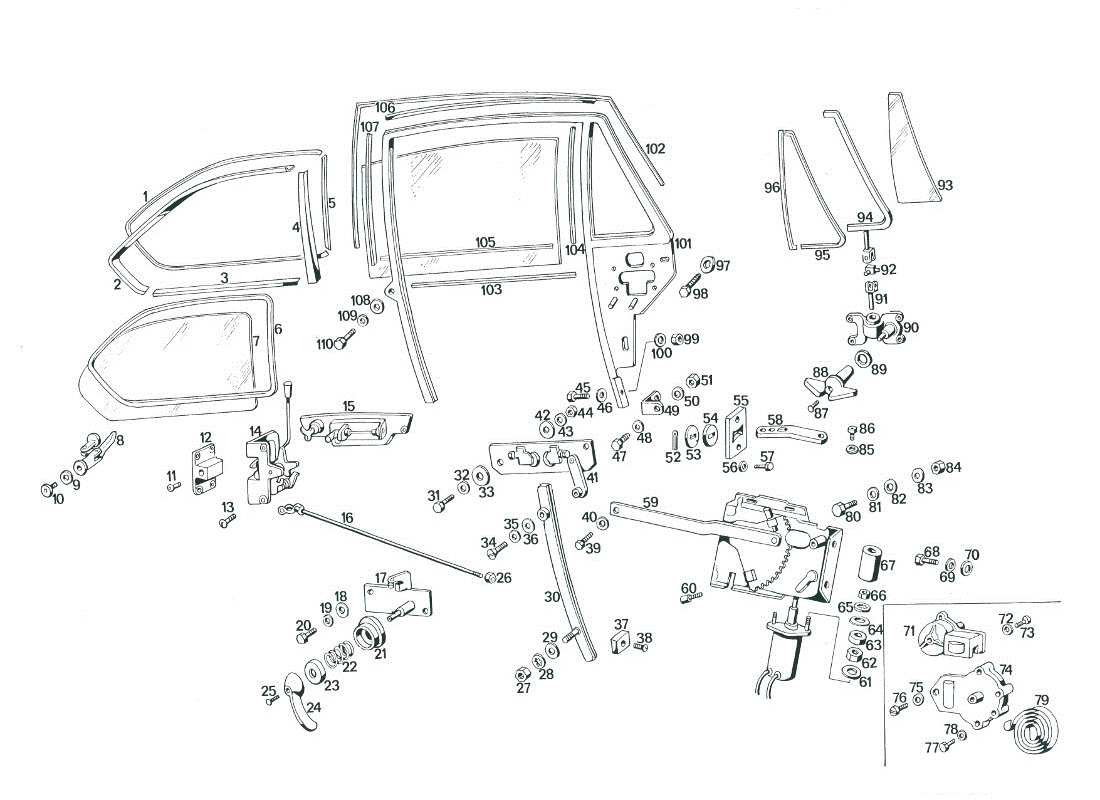 maserati mexico doors part diagram