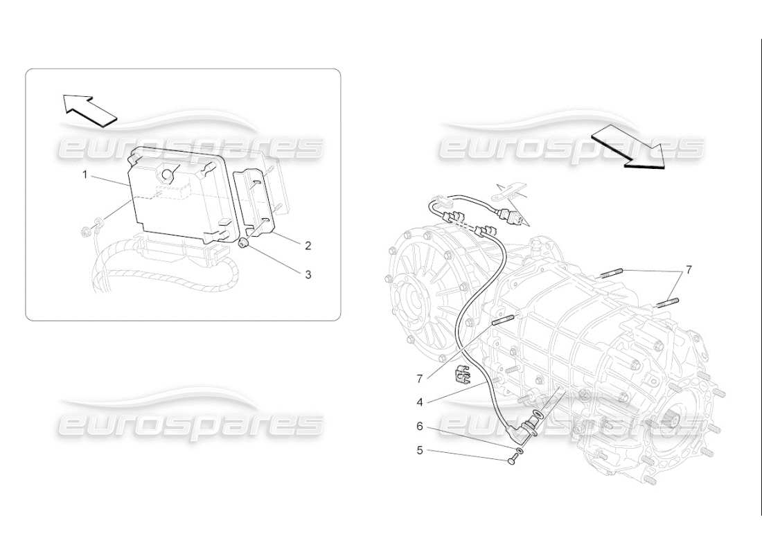 maserati qtp. (2007) 4.2 f1 electronic control (gearbox) parts diagram