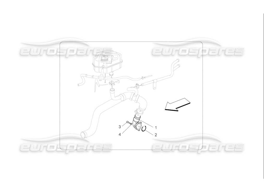 maserati qtp. (2007) 4.2 f1 cooling system: water pump part diagram