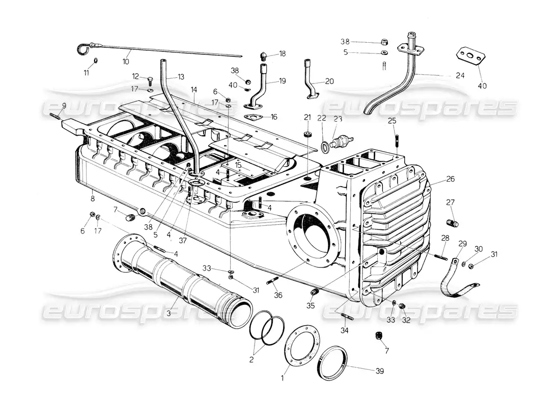 lamborghini countach 5000 s (1984) sump parts diagram