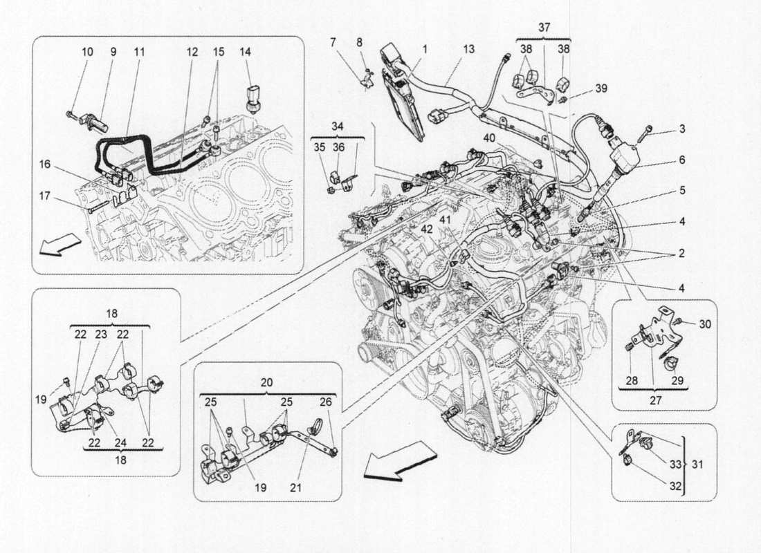 maserati qtp. v6 3.0 bt 410bhp 2015 electronic control parts diagram