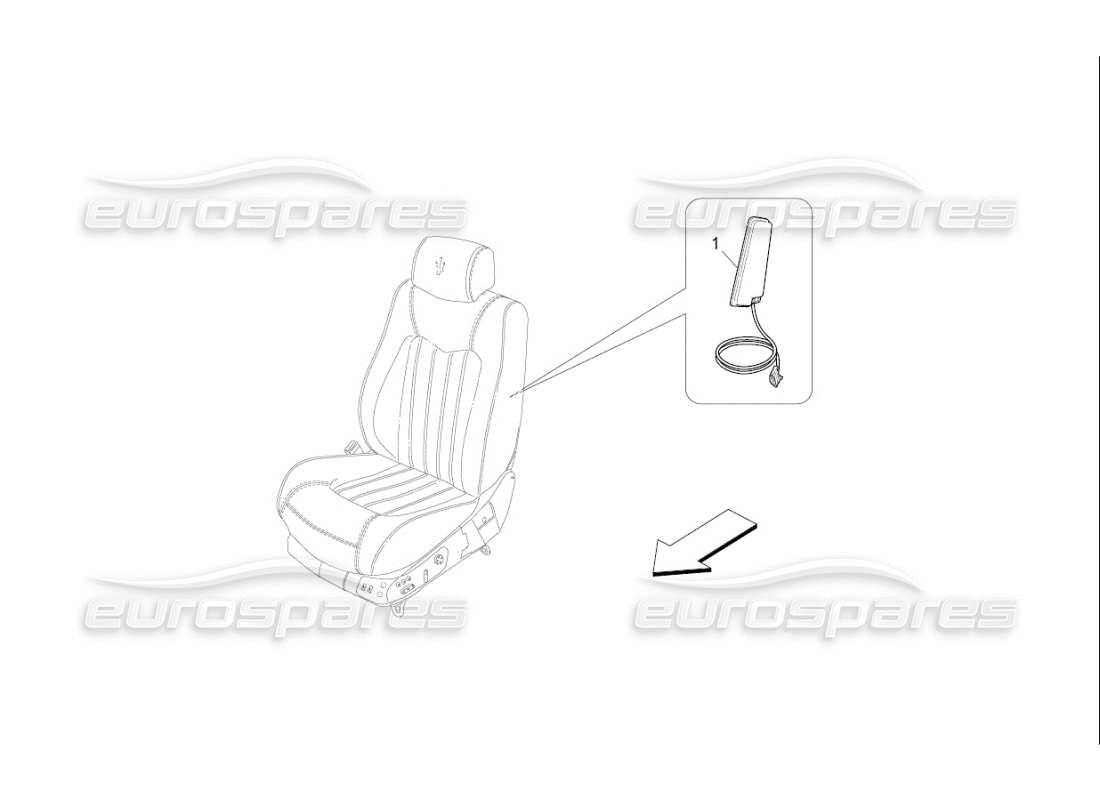 maserati qtp. (2007) 4.2 f1 front side bag system parts diagram