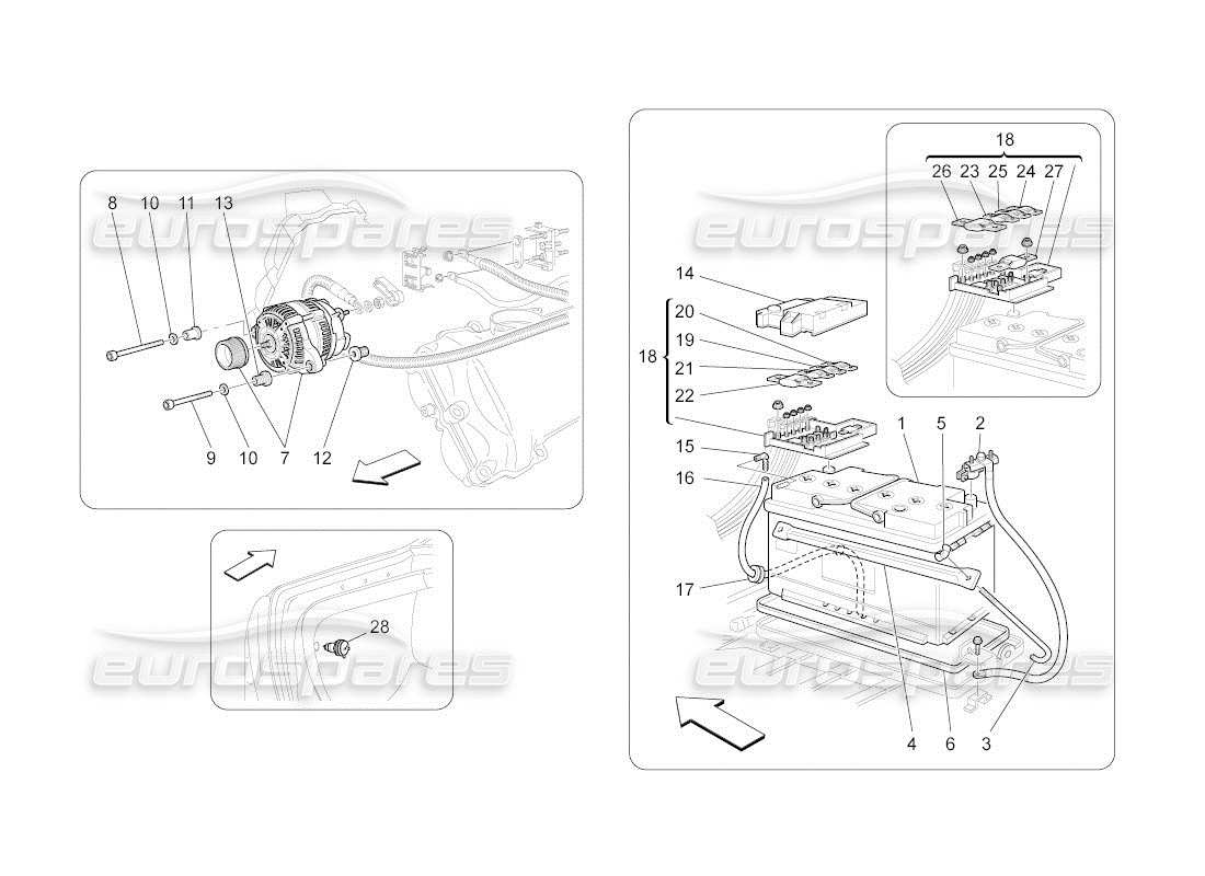 maserati qtp. (2011) 4.7 auto energy generation and accumulation part diagram