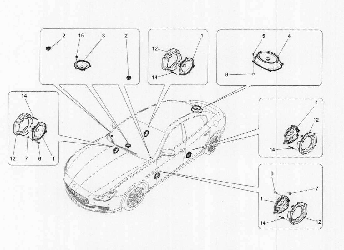 maserati qtp. v6 3.0 tds 275bhp 2017 sound system part diagram