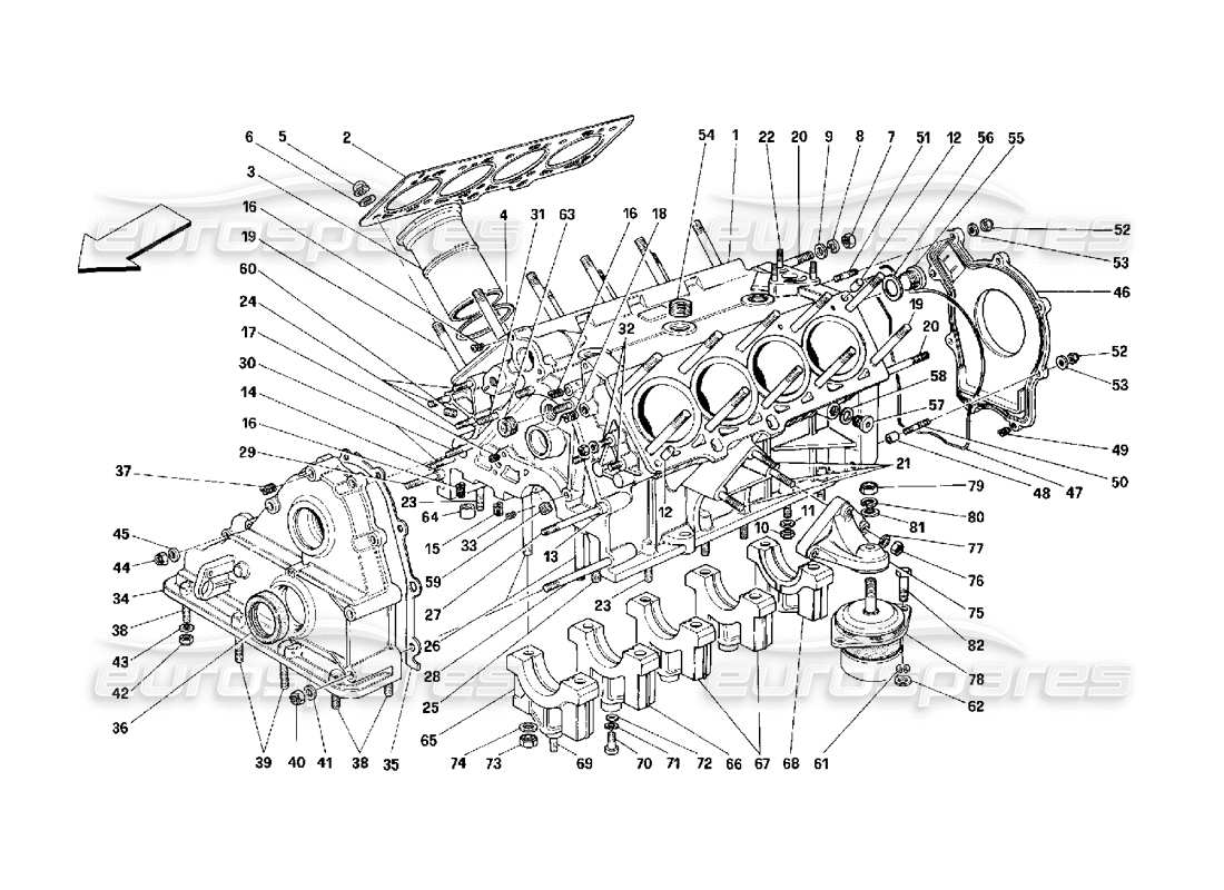 ferrari 348 (2.7 motronic) crankcase part diagram